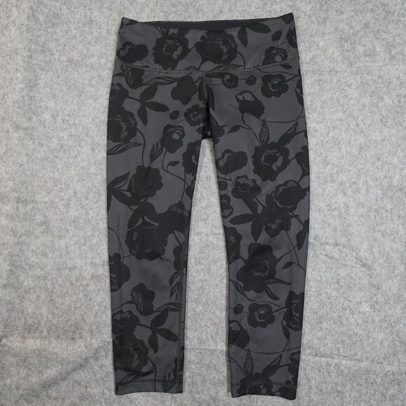 lululemon athletica Pants - Lululemon Leggings Womens 6 Wunder Under Crop Floral Yoga Run‎ Workout Gym